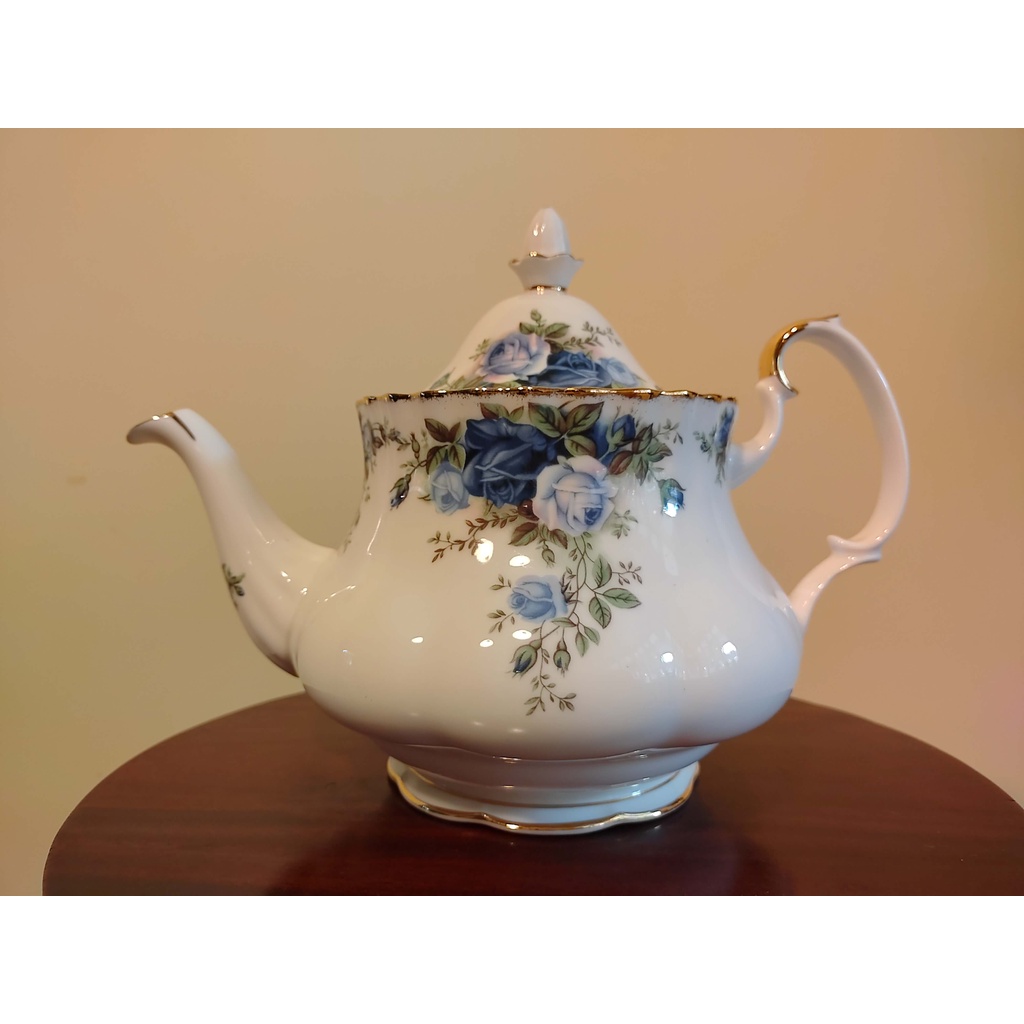 收藏┋Royal Albert 英國骨瓷 月光玫瑰系列茶壺 Moonlight Rose 嘉義可面交