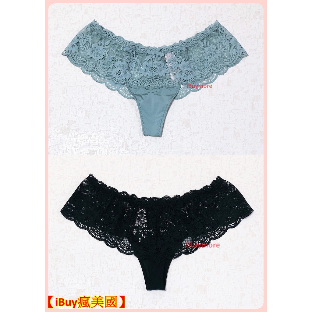 【iBuy瘋美國】全新正品 Victoria's Secret 維多利亞的秘密 綢緞蕾絲滾邊款 性感丁字褲 XS、S