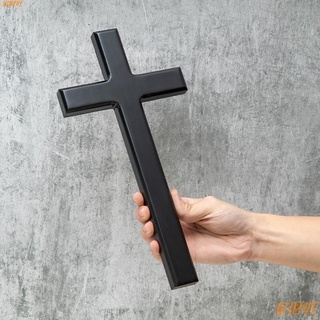 31cm高 黑色基督教十字架實木頭 家用壁掛壁飾 擺件墻飾 裝飾禮品💒家財旺🔥家居、宗教用品百貨✨✨