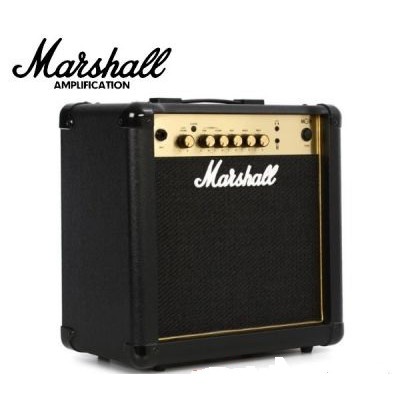 【傑夫樂器行】Marshall MG15 Gold 電吉他音箱 經典金色面板 15瓦 音箱