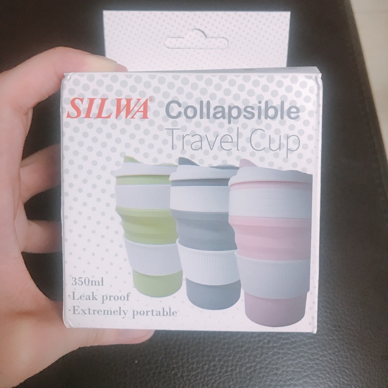 西華 SILWA 旅行矽膠折疊杯350ML-粉色
