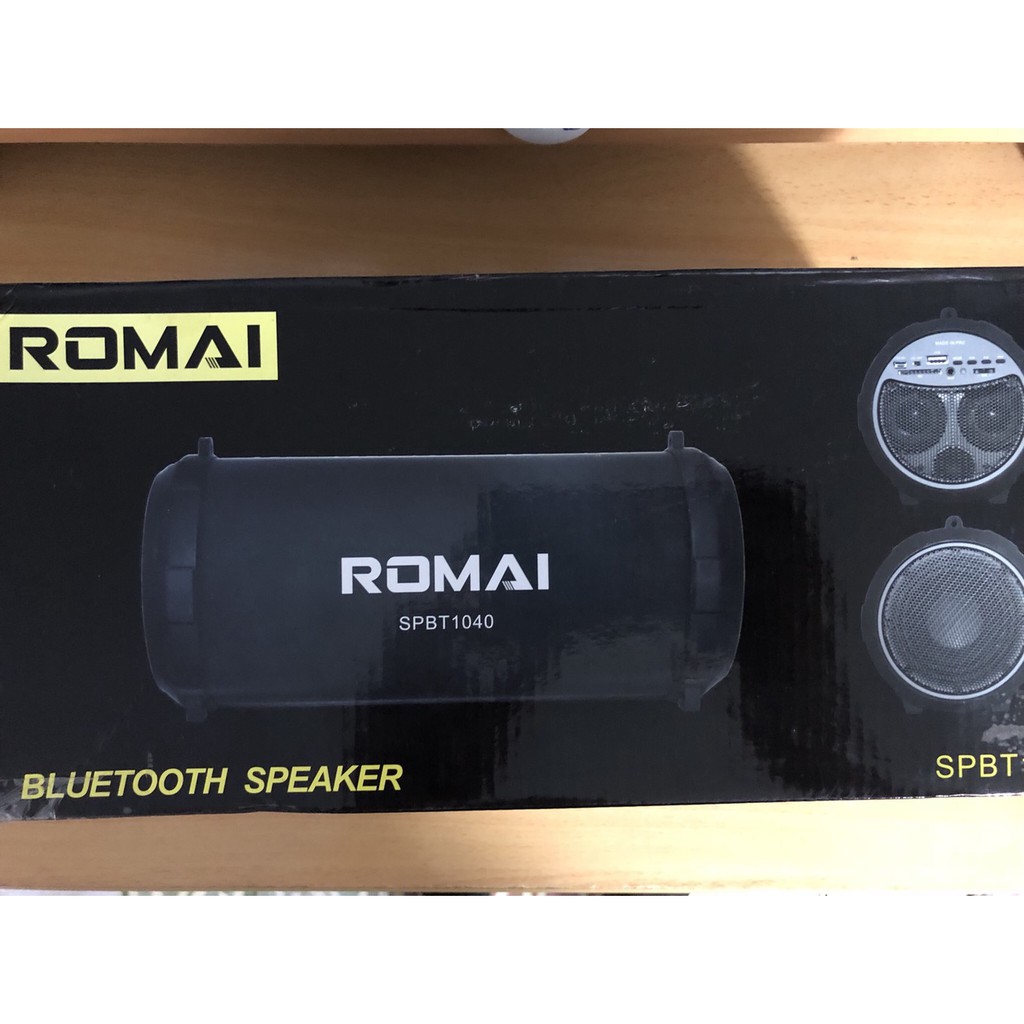 夾娃娃機商品 ROMAI SPBT1040 藍芽喇叭 小鋼炮 支援藍芽 USB SD卡 FM