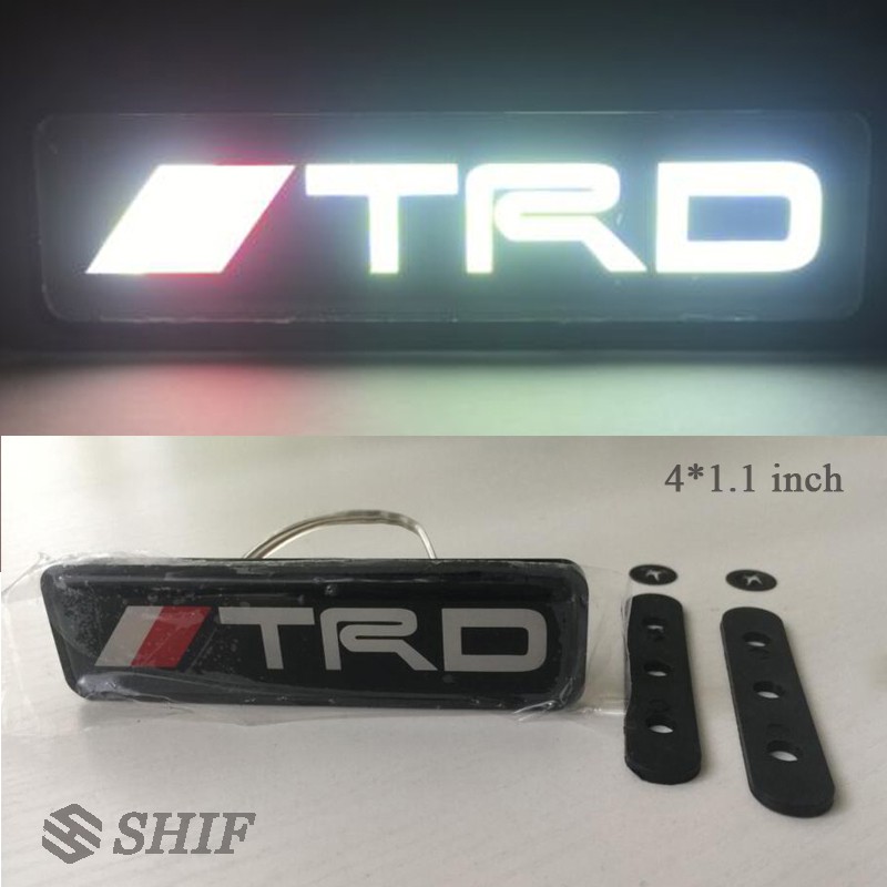 1 X TRD Led 燈前格柵標誌徽章標誌適用於豐田