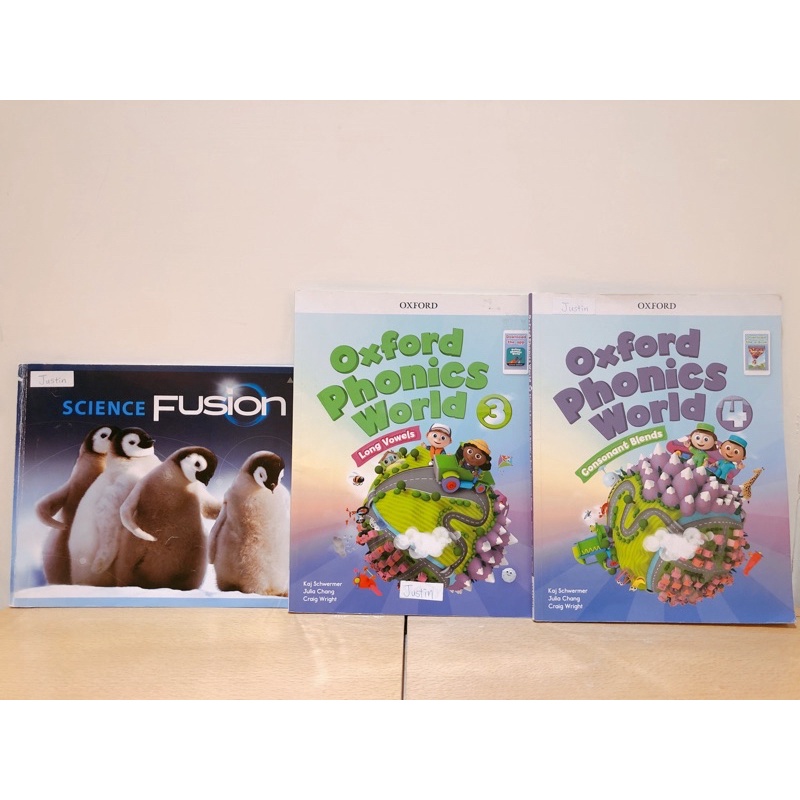 ［Oxford phonics world 3&amp;4+Science fusion] Hess低年級 英文二手書