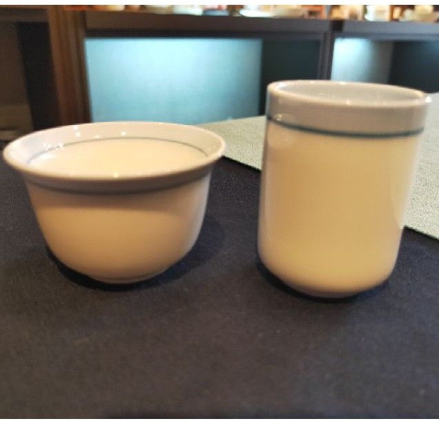 茶水間-藍線聞香杯組 聞杯飲杯 台灣早期製作全新泡茶生活陶瓷器皿