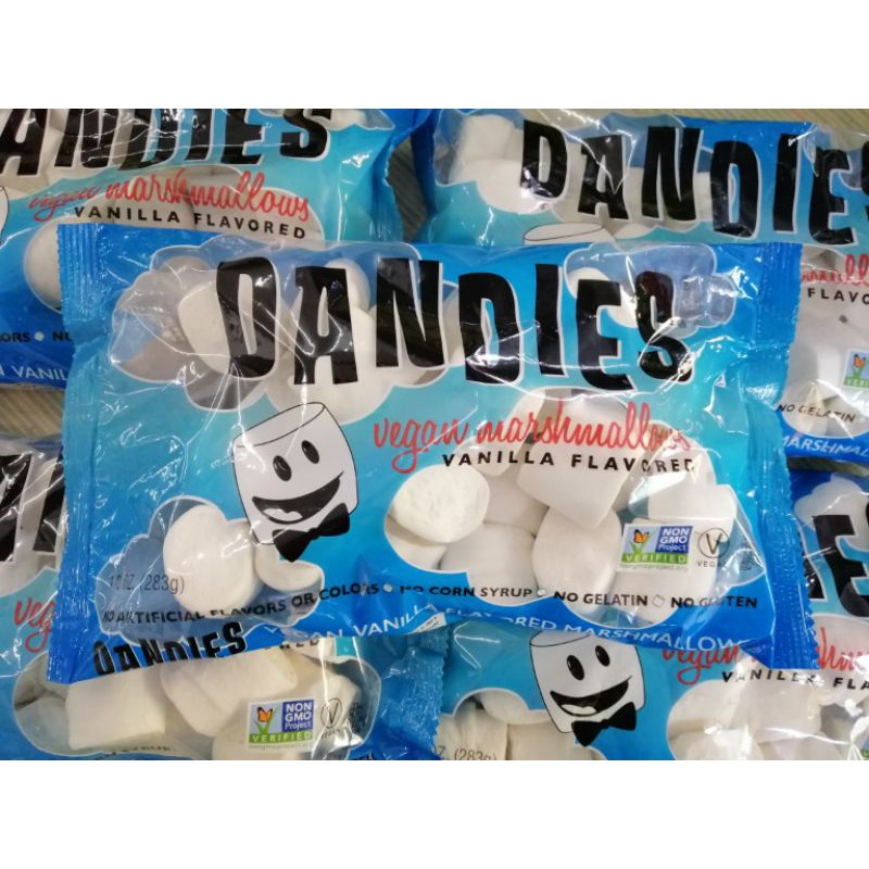 寶島零食~現貨 純素棉花糖 DANDIES丹迪斯棉花糖(大顆)香草口味 全素 雪Q餅.雪花餅原料!
