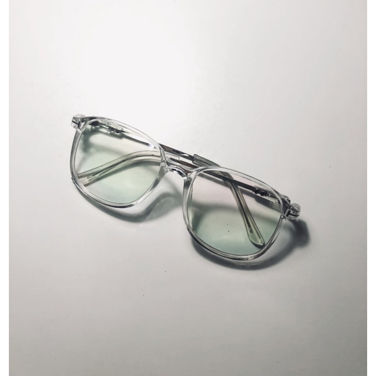 二手 ins熱門透明框眼鏡 透明鏡框 無度數眼鏡 表演用酷炫墨鏡 附眼鏡盒&amp;拭鏡布