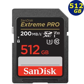 SanDisk 512GB 512G SDXC 200MB/s Extreme Pro SD 4K V30 相機記憶卡