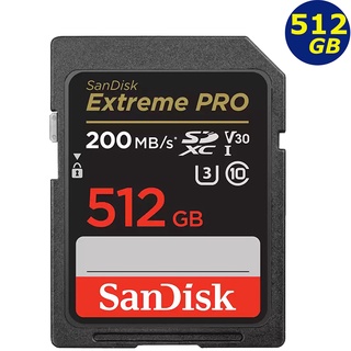 SanDisk 512GB 512G SDXC 200MB/s Extreme Pro SD 4K V30 儲存裝置
