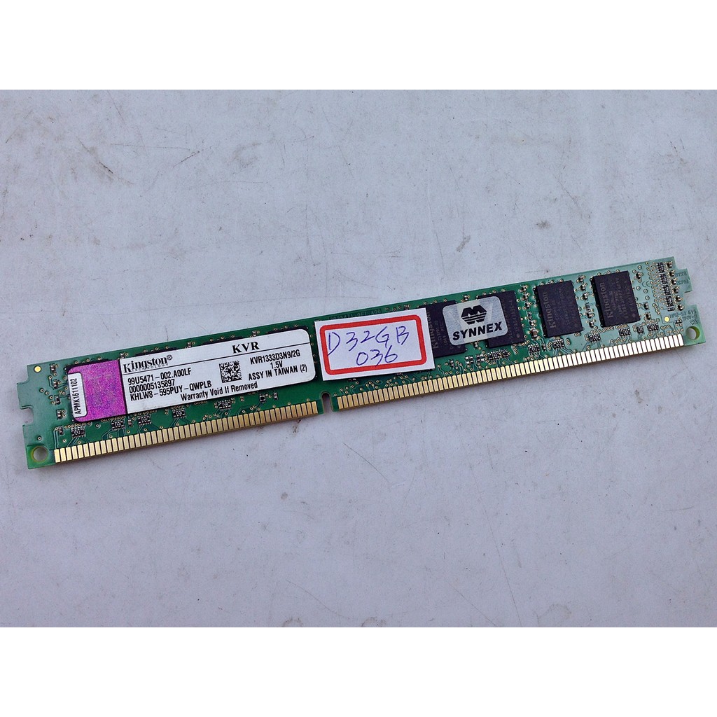 【冠丞3C】金士頓 KINGSTON DDR3 1333 2G 記憶體 RAM