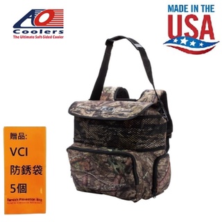 【AO COOLERS】酷冷軟式輕量保冷後背包-18罐型-叢林冒險 貼心外側分隔袋