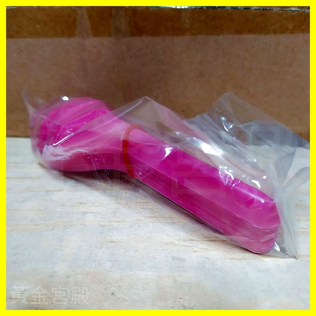 粉紅 湯匙 約10個 硬 塑膠 一次性湯匙 免洗湯匙 免洗 一次性 大阿