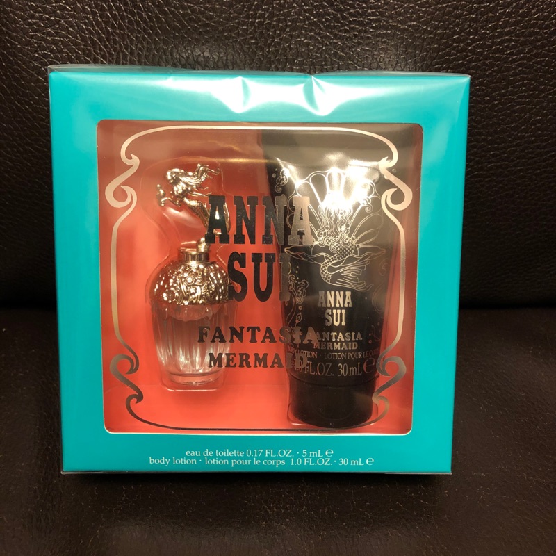 (法意公司貨) ANNA SUI 安娜蘇 童話美人魚 淡香水 小香 5ml+身體乳 30ml