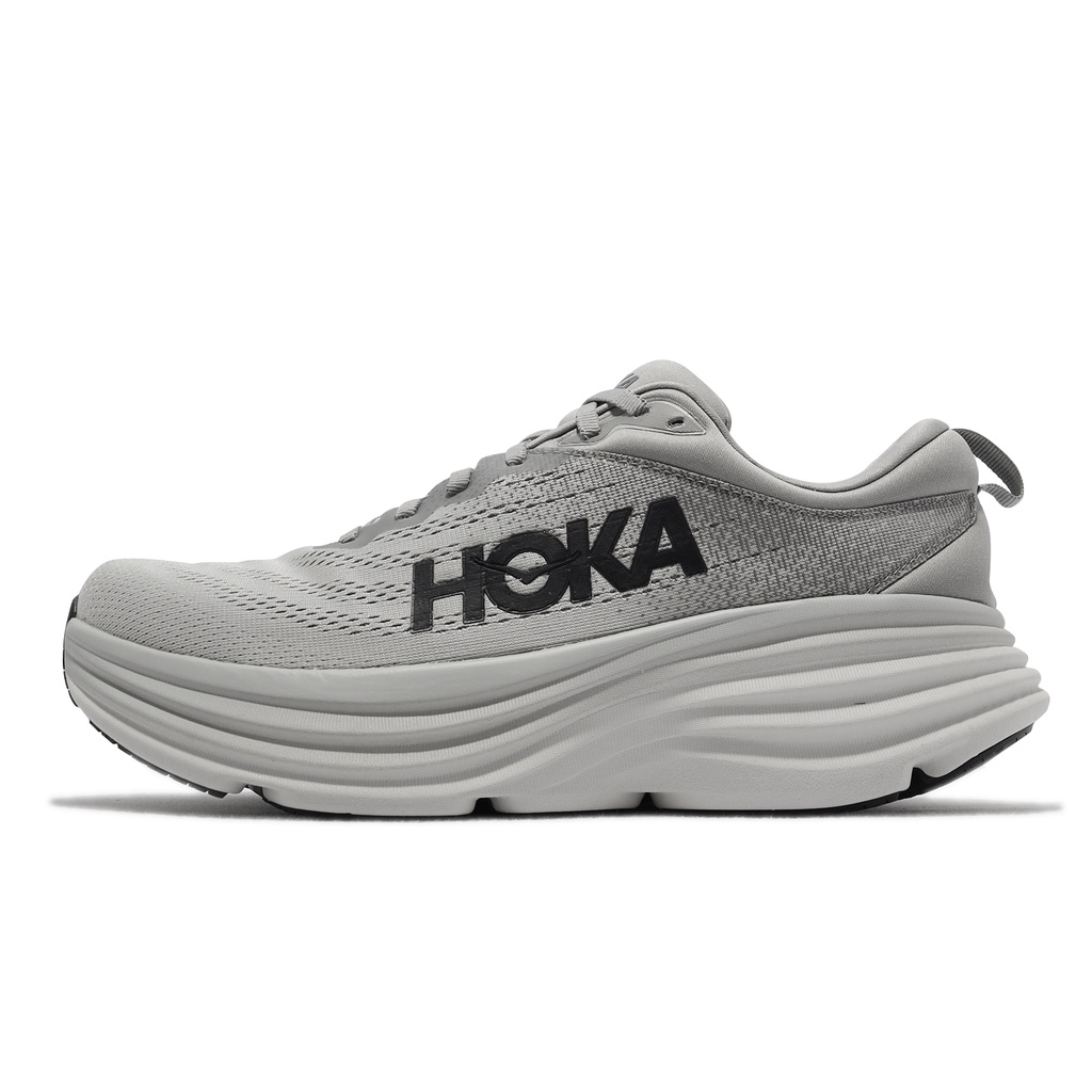 Hoka 慢跑鞋 Bondi 8 4E 超寬楦 灰 黑 白 厚底 男鞋 路跑 運動鞋 【ACS】 1127955SHMS