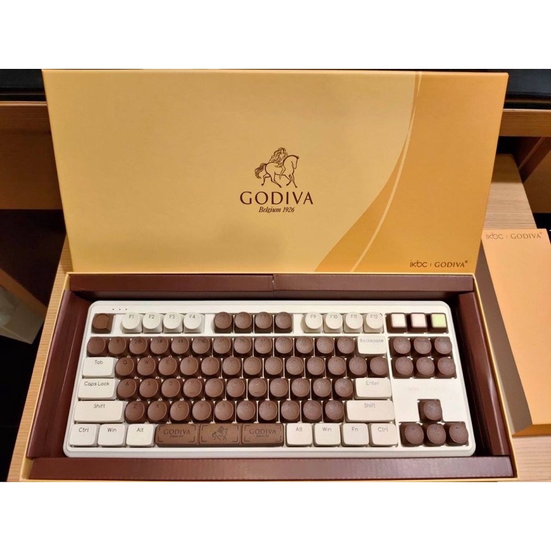 ikbc X GODIVA 聯名巧克力機械鍵盤 紅軸 無線雙模（藍牙+2.4g)