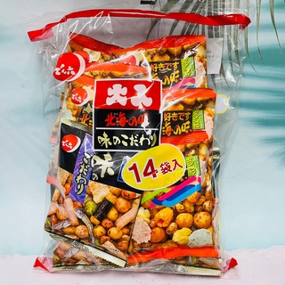日本 傳六 北海之味 大人 綜合豆果子 341g 家庭包 大包裝 14袋入