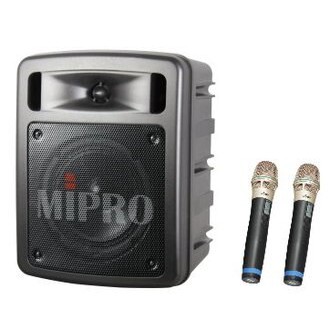 【小木馬樂器】MIPRO MA-303DG 超迷你手提式無線擴音機 附兩支無線麥克風ACT-24HC 公司貨