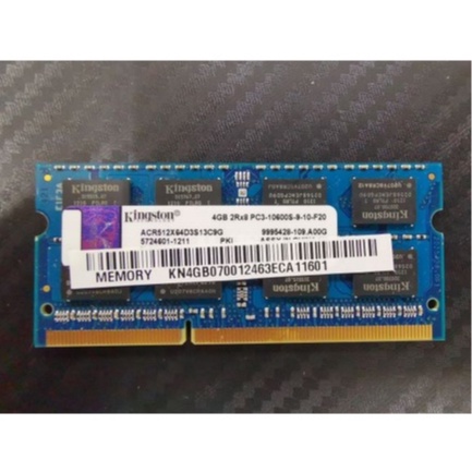Kingston 金士頓 4G DDR3 1333 筆記型電腦 記憶體 4GB 2RX8 PC3 10600S 雙面顆粒