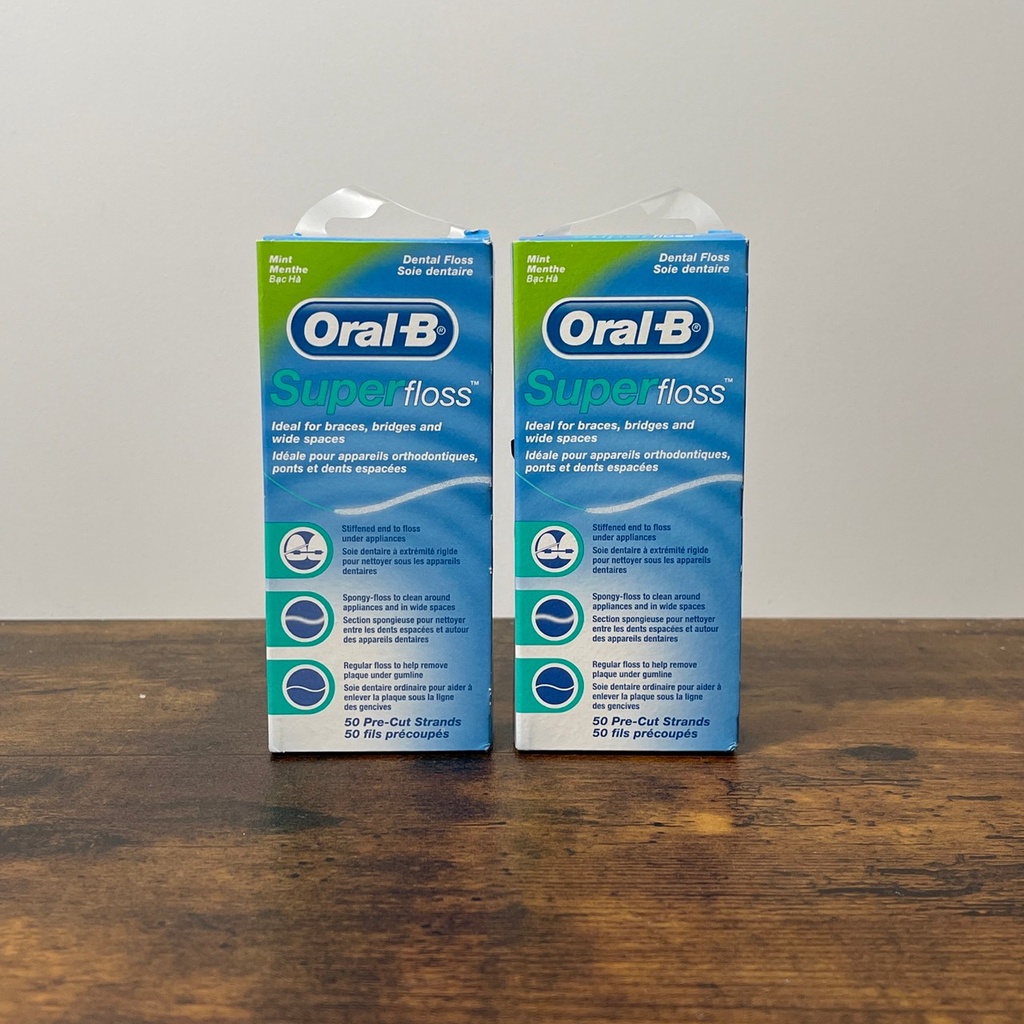 【Oral-B 歐樂B】三合一牙線(牙橋專用50入)x2