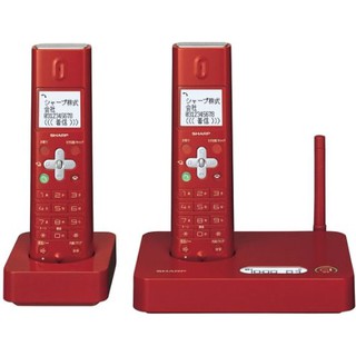【全新未拆】紅色絕版全新最後一組 日本 SHARP JD-S10CW-R 紅色雙子機 2.4GHz 無線電話