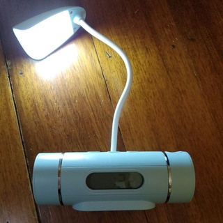 音樂時鐘檯燈 可充電USB 鬧鐘 折疊觸控時鐘檯燈
