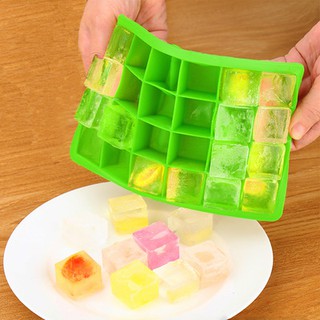 24格冰格模具 矽膠冰格 製冰盒 2.5cm大冰块模具 寶寶輔食盒