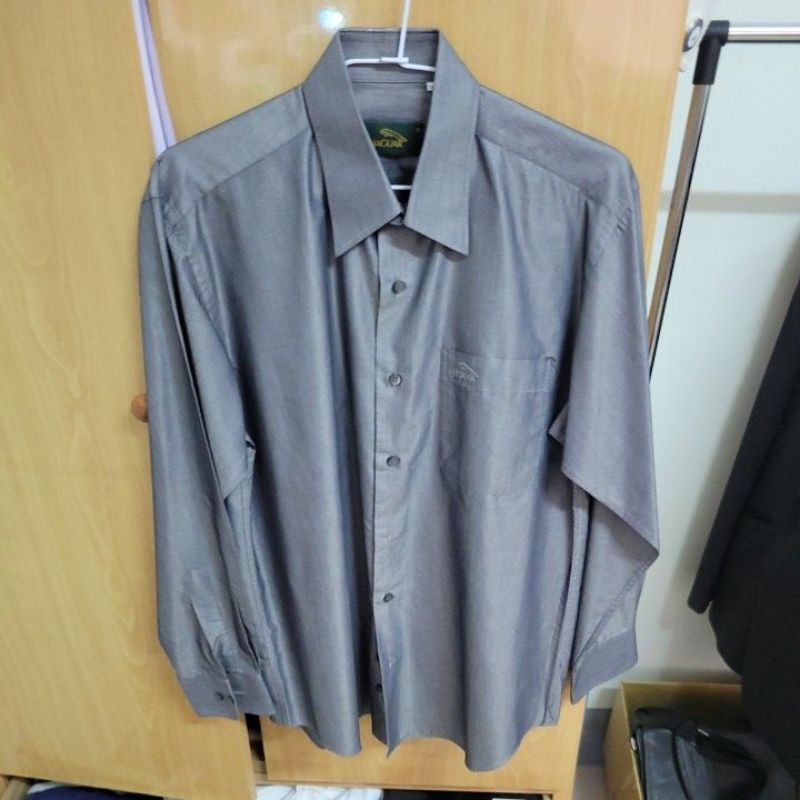 二手精品 Jaguar 積架 紳士頂級絲光棉灰亮面長襯衫 型男必備 宴會首選 品味出眾 蝦皮購物
