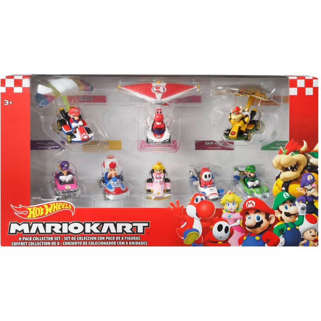 【Toy Fun】現貨*回 任天堂《風火輪Hot Wheels》Mario Kart 馬力歐 瑪利歐賽車組(8款) 合金