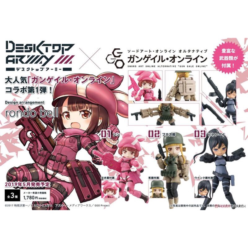 現貨 代理版 刀劍神域外傳 GGO DESKTOP ARMY 桌上武裝 3款一套