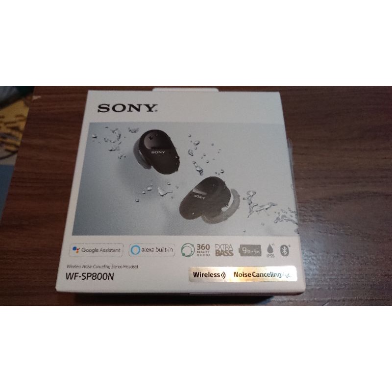 SONY WF-SP800N （黑色)， 全新未拆封，附保證書（保固至111.07.26）免運費。