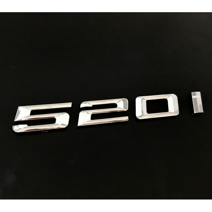 圓夢工廠 BMW 寶馬 E60 E61 F10 F11 520I 520i 尾門鍍鉻車標 字貼 字標 同原廠字型