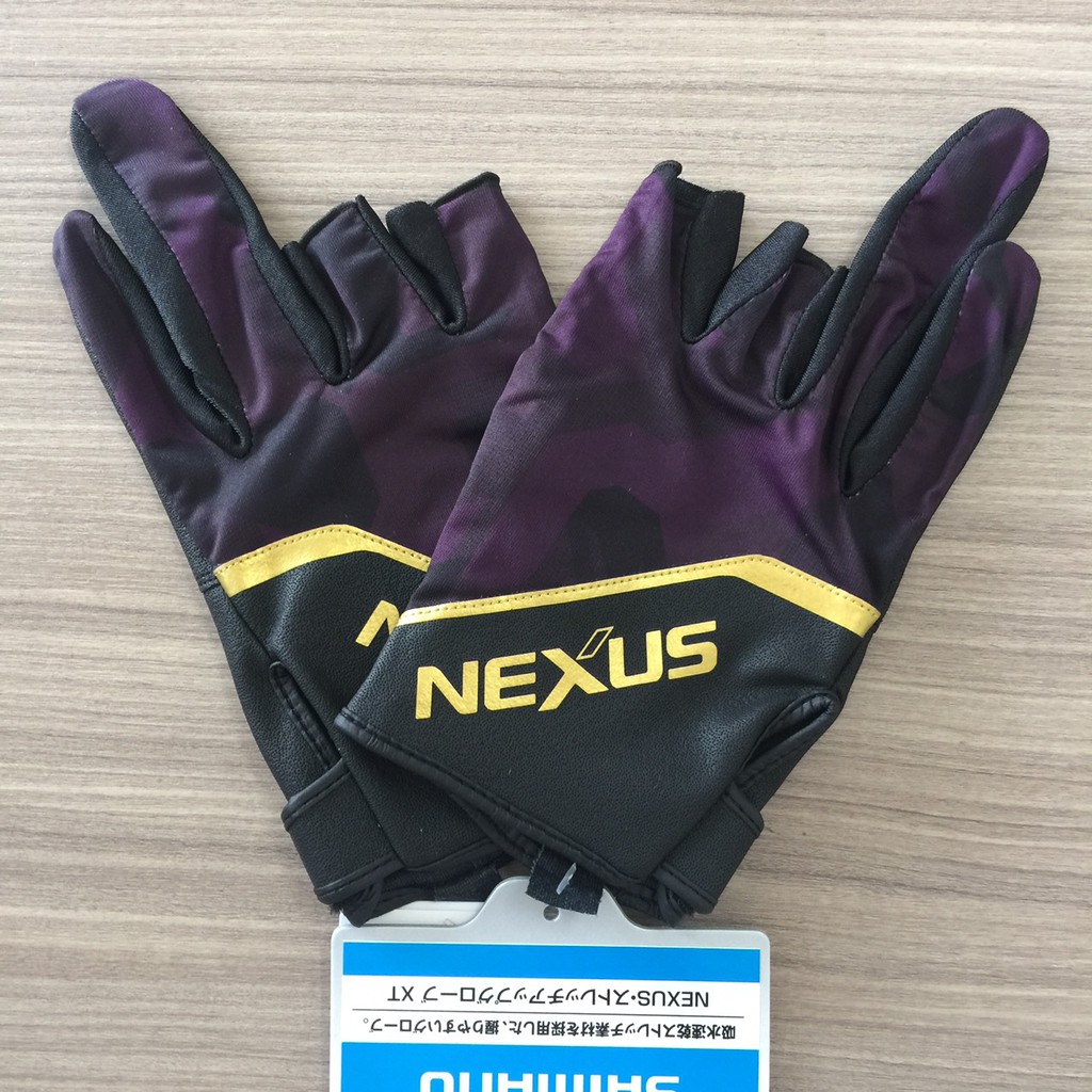 🔥【台南平昇釣具】🔥 SHIMANO GL-123T NEXUS 手套 釣魚 防曬 服貼 露三指 紫色