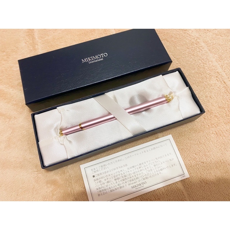 全新 限量 mikimoto 珍珠粉色原子筆  世界精品名牌 日本皇室御用 真品