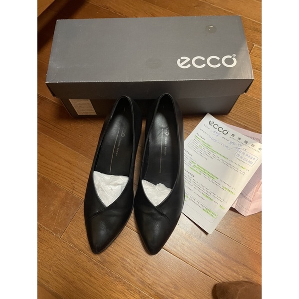 Mushroom 二手鞋櫃 ECCO 真皮 shape 45 pointy block 跟鞋 尖頭跟鞋