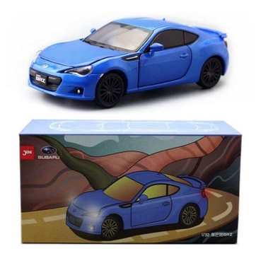 「車苑模型」JKM 1:32 2019 斯巴魯 SUBARU BRZ 轎車 發光 避震 轉向 六開門