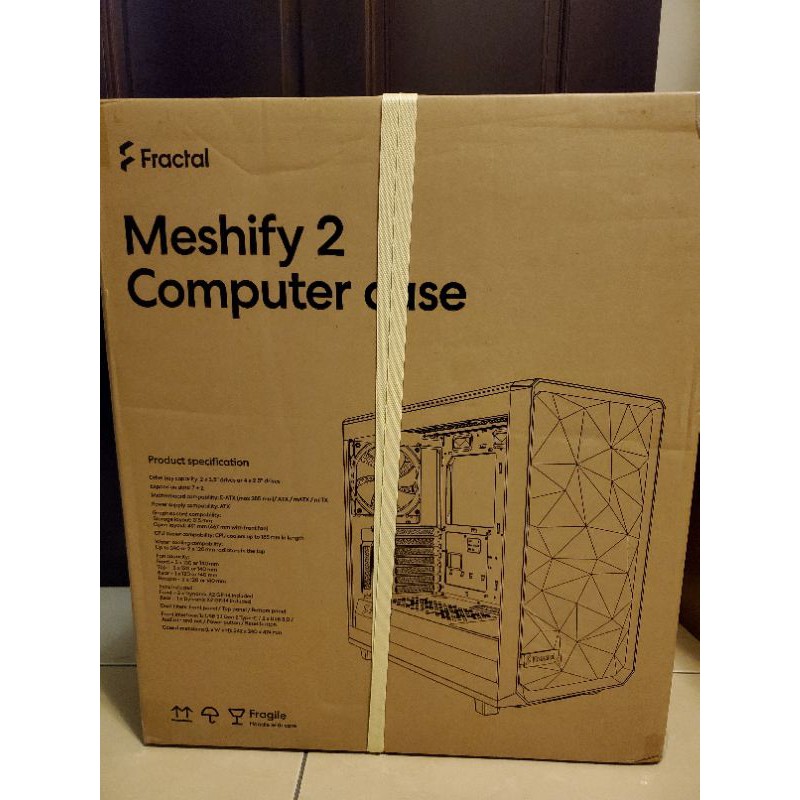 Fractal Design Meshify 2 TG 黑/深色玻璃/顯卡長46.7/E-ATX(MES2A-02)