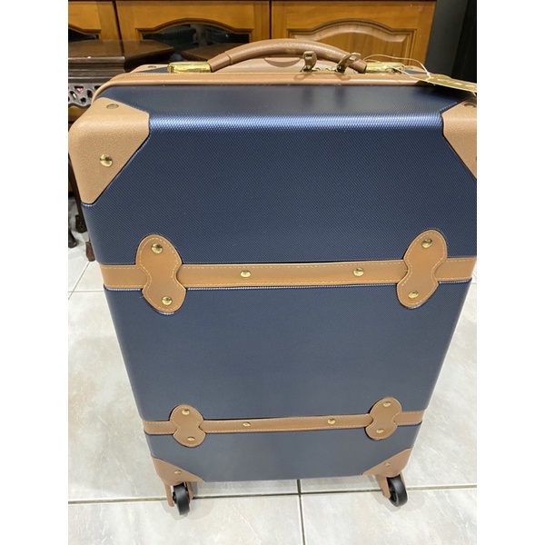 全新 disegno 20吋 abs 登機箱 行李箱 旅行箱 旅行 復古 造型 復古風 文青風 古典 藍色