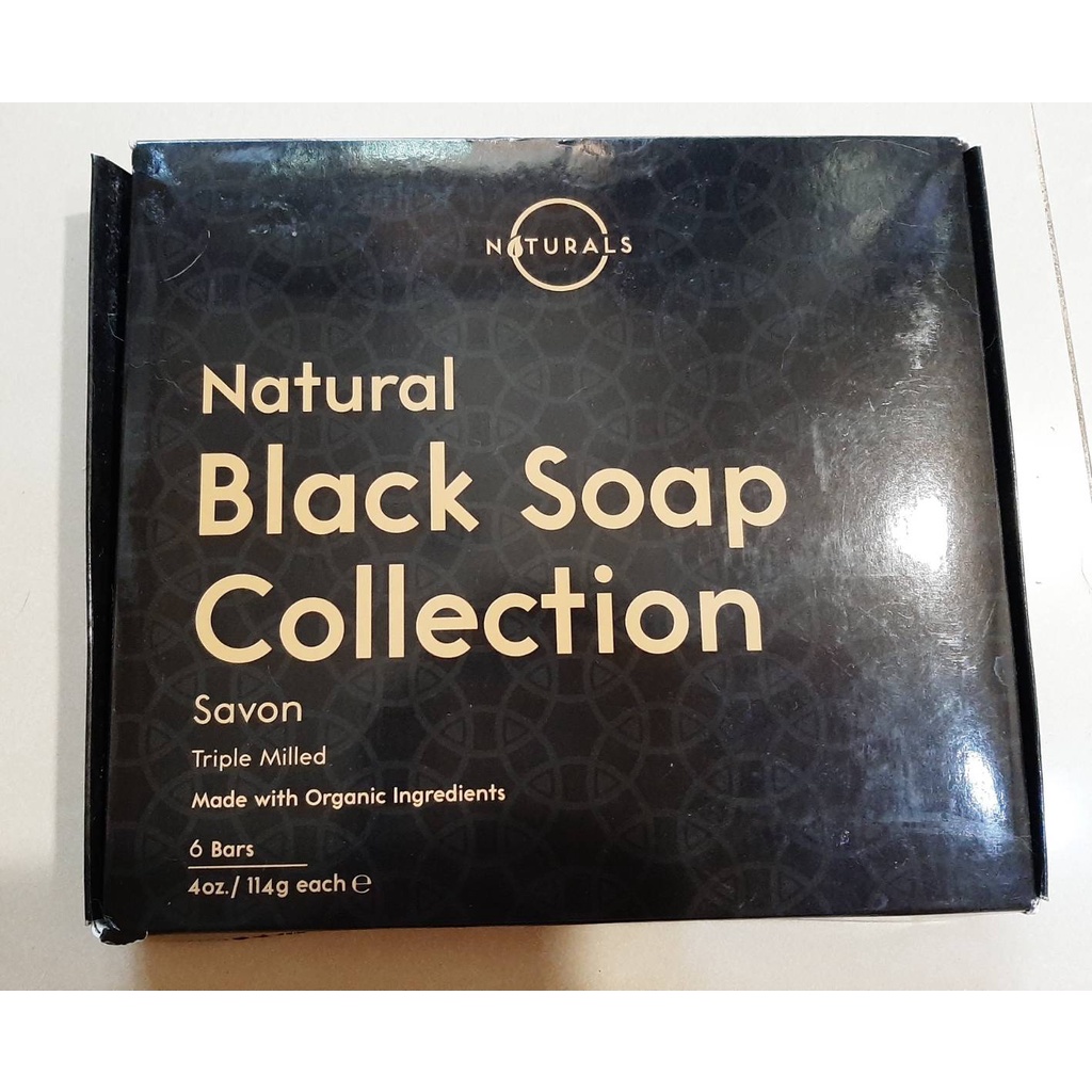 (全新) O Naturals 6 件組黑色肥皂- 天然有機非洲黑皂
