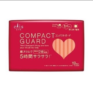 elis愛麗思日本大王Compact Guard Go可愛日用超薄衛生棉25cm19片