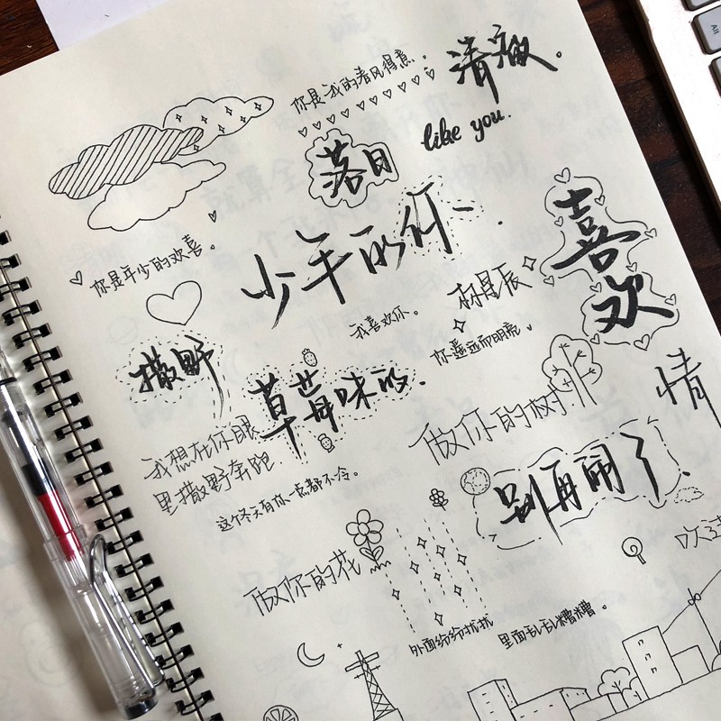 手帳體字帖女生抖音神仙漂亮少女字體大學生初學者練字本行楷成年手寫速成鋼筆硬筆小清新網紅字體臨摹練字帖 Seven精品館 蝦皮購物