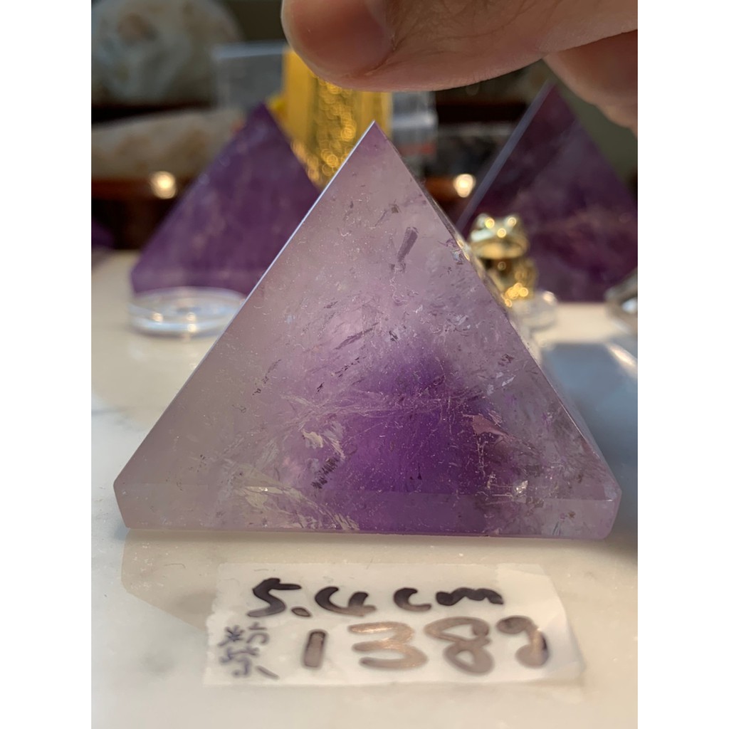 兆鑫生活館-紫水晶金字塔(約5.4公分,138g，粉紫) 冥想啟動能量開智慧助打坐擺