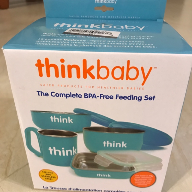 Thinkbaby 不鏽鋼餐具組 - 藍