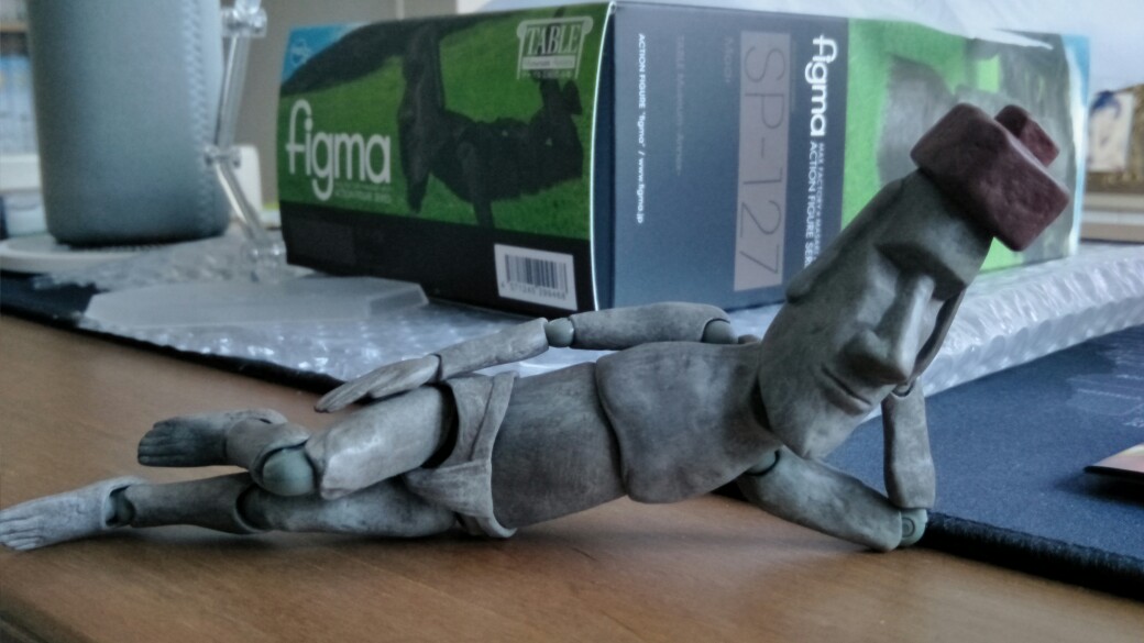 杯麵 12月預購 代理版figma 桌上美術館分館摩艾石像可動完成品 蝦皮購物