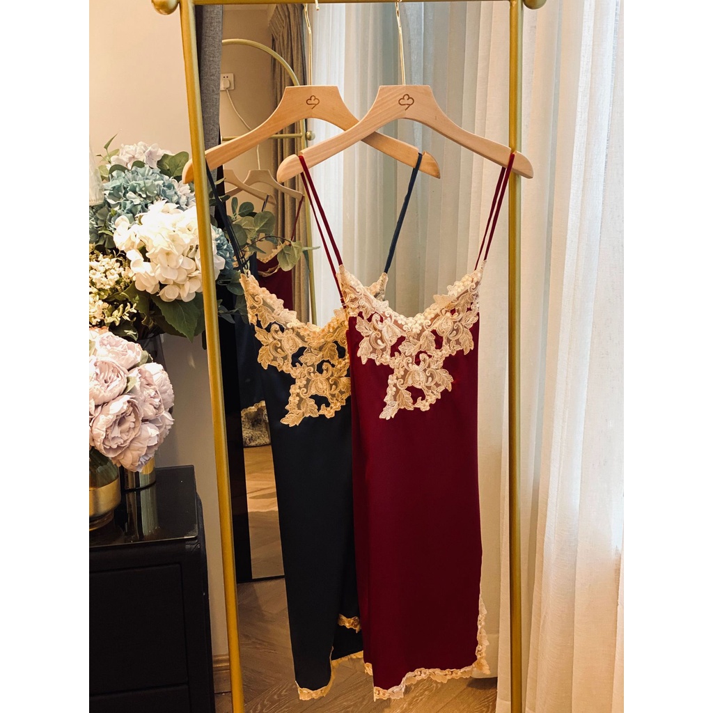 特價商品成套睡裙+睡袍絲質感維多利亞的秘密款式 有大碼 粉紅色 藍色 淡藍色 紅色 睡衣 睡裙性感