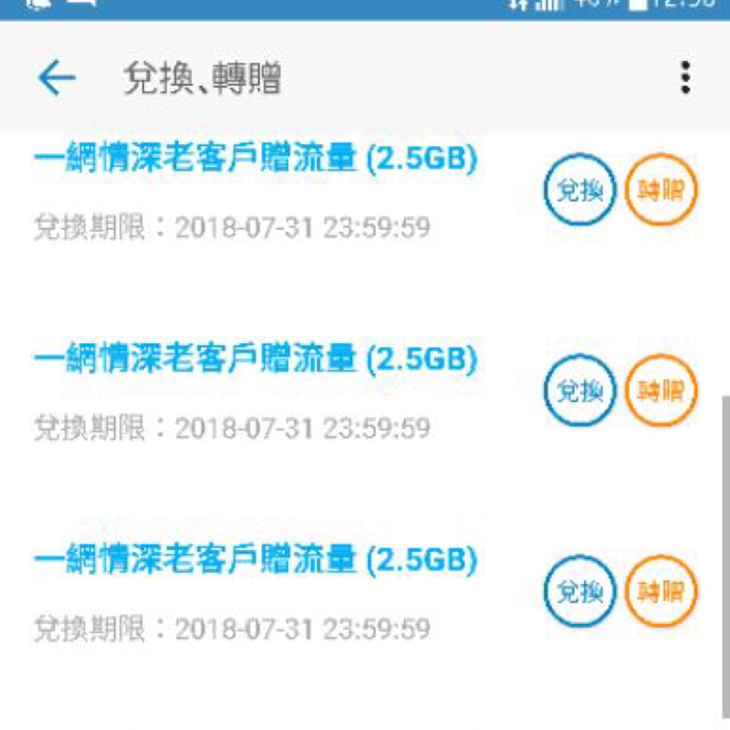 中華電信 流量包 2.5g