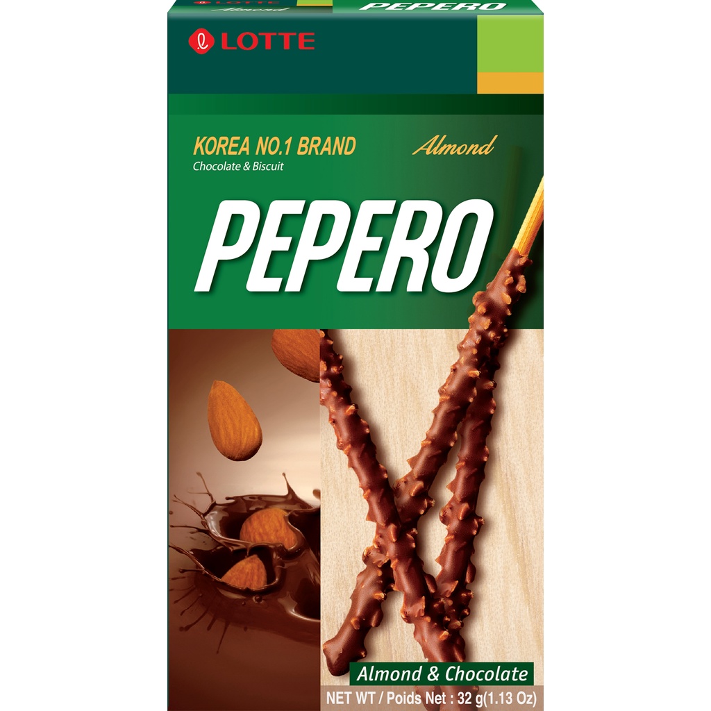 LOTTE Pepero 巧克力棒 花生巧克力棒/白巧克力棒/巧克力夾心/杏仁巧克力棒/巧克力棒/鹹甜爽脆棒