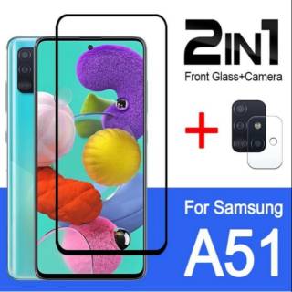 SAMSUNG 鋼化玻璃三星 A51 鋼化玻璃相機三星 A51 2in1 SC