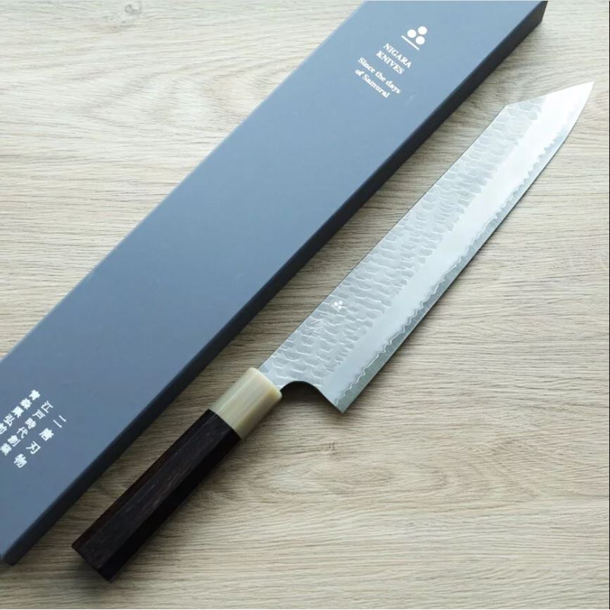 [現貨][可信用卡分期]日本製 青森 津輕打刃物 二唐刃物 切付牛刀 270mm SG2 HSS鋼 磨鎚目 牛刀 主廚刀