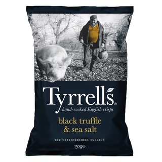 英國🇬🇧 Tyrrells泰勒思 英國洋芋片150g(黑松露海鹽/海鹽蘋果醋/甜椒及紅辣椒/巧達起司/黑胡椒海鹽)