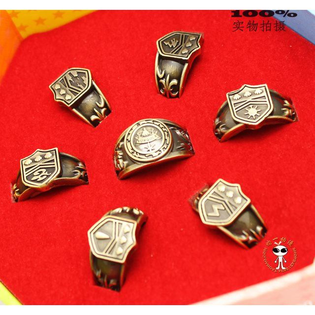 100 現貨 彭哥列戒指動漫戒指初代家庭教師彭格列戒指雲雀六道山本獄寺指環嵐雲霧雷風晴之戒動vbyz 蝦皮購物